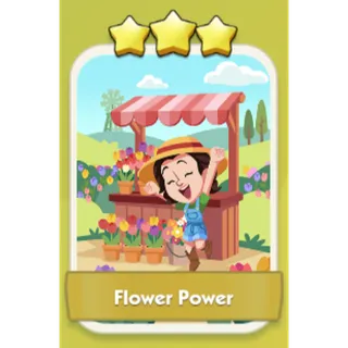 Flower Power 3⭐ Monopoly Go Sticker Set 7