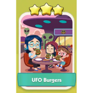 UFO Burgers 3⭐ Monopoly Go Sticker Set 8