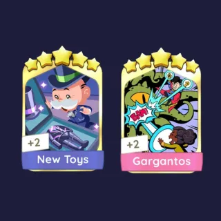 New Toys 5⭐ + Gargantos 5⭐ Gold Sticker - Monopoly Go Golden Blitz