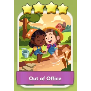 Out of Office 4⭐ Monopoly Go Sticker Set 18
