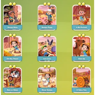 Barnyard Business Monopoly Go Stickers Set 6 (Read Important Note and Rules)