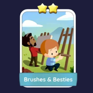 Brushes and Besties 2⭐ Monopoly Go Sticker