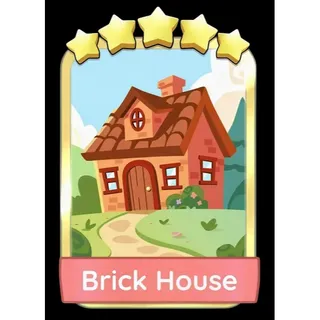 Brick House 5⭐ Monopoly Go Gold Sticker Golden Blitz