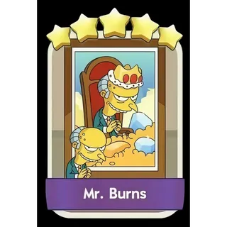 Mr Burns 5⭐ Monopoly Go Sticker