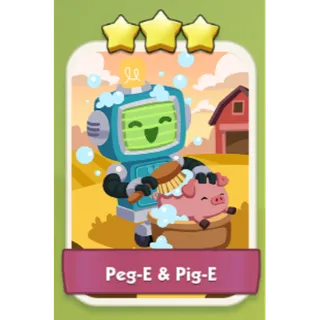 Peg e and Pig e 3⭐ Monopoly Go Sticker Set 9
