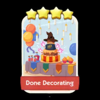 Done Decorating 4⭐ Monopoly Go Sticker
