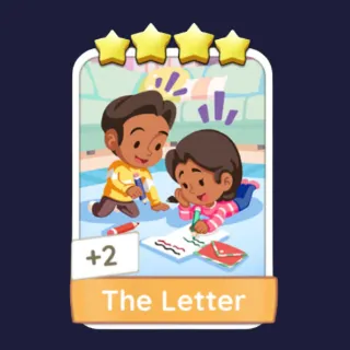 The Letter 4⭐ Monopoly Go Prestige Sticker