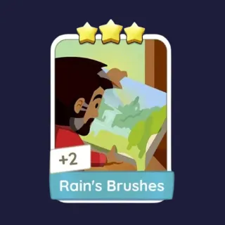 Rain's Brushes 3⭐ Monopoly Go Sticker