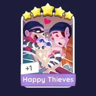 Happy Thieves 5⭐ Monopoly Go Sticker