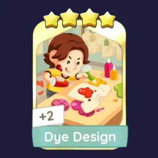 Dye Design 4⭐ Gold Sticker - Monopoly Go Golden Blitz