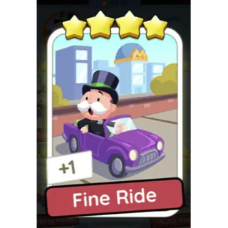 Fine Ride 4⭐ Monopoly Go Sticker Bonus Set 