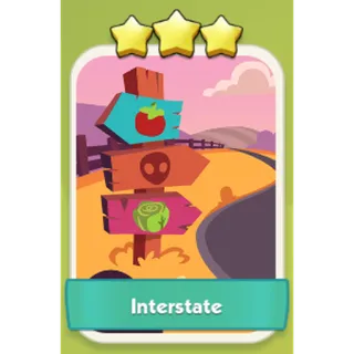 Interstate 3⭐ Monopoly Go Sticker Set 8