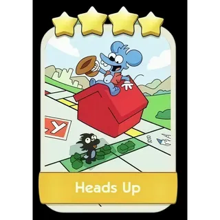 Heads Up 4⭐ Monopoly Go Sticker