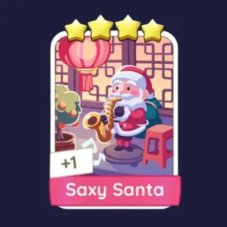 Saxy Santa 4⭐ Monopoly Go Sticker