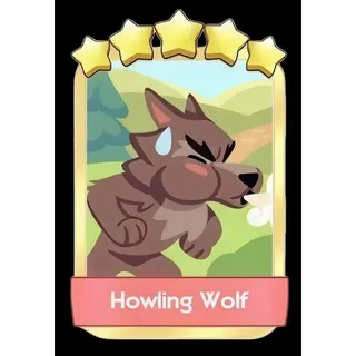 Howling Wolf 5⭐ Monopoly Go Gold Sticker Golden Blitz