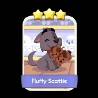Fluffy Scottie 3⭐ Monopoly Go Sticker