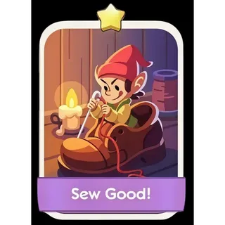 Sew Good! 1⭐ Monopoly Go Sticker
