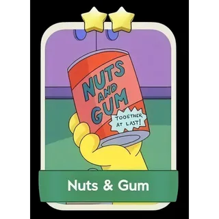 Nuts and Gum 2⭐ Monopoly Go Sticker