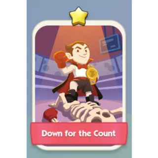 Down for the Count 1⭐ Monopoly Go Sticker Set 3