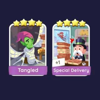 Tangled 4⭐ + Special Delivery 4⭐ - Monopoly Go Stickers