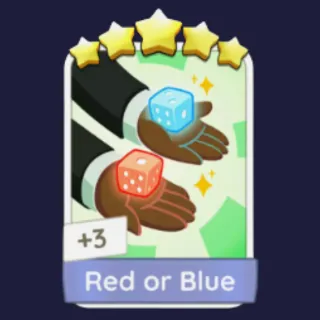 Red or Blue 5⭐ Monopoly Go Sticker