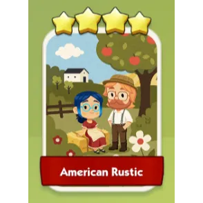 American Rustic 4⭐ Monopoly Go Sticker Set 16