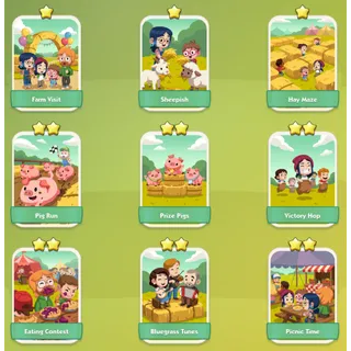 Family Fun Monopoly Go Stickers Set 4 (Read Important Note and Rules)