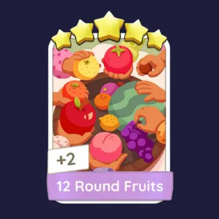 12 Round Fruits 5⭐ Monopoly Go Prestige Sticker