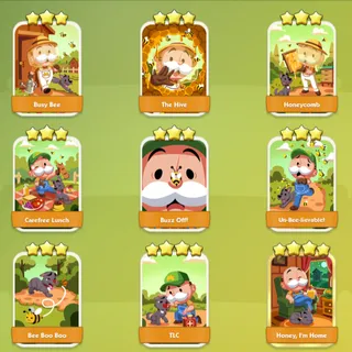 Bee Trouble Monopoly Go Stickers Set 13 (Read Important Note and Rules)