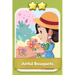 Artful Bouquets 2⭐ Monopoly Go Sticker Set 7