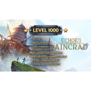 Echoes Of Aincrad Full Max + Edit Character No Dlcs