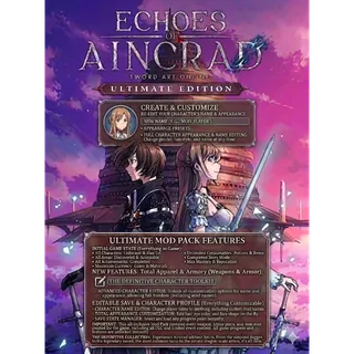 Echoes Of Aincrad Starter Modded + Edit Character