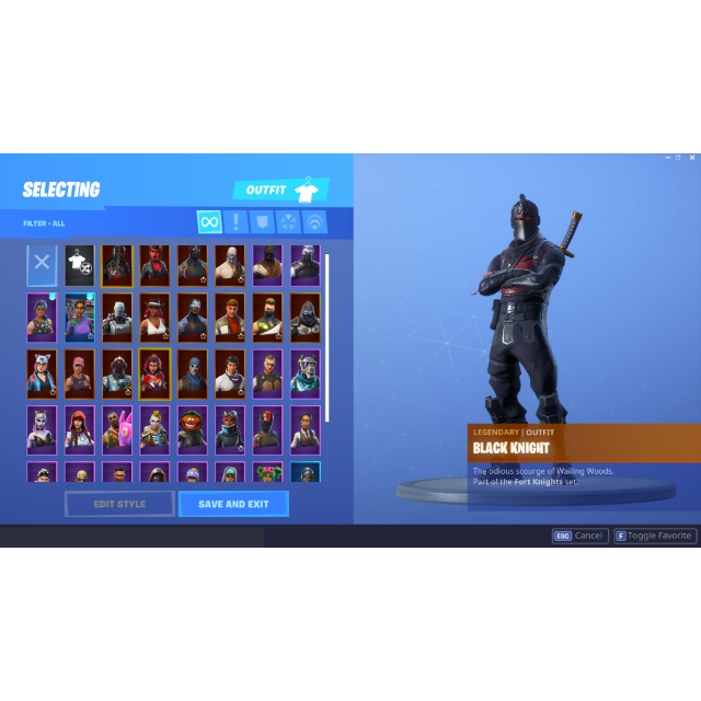 Og Black Knight Fortnite Account With Mako Glider Xbox One Games Gameflip