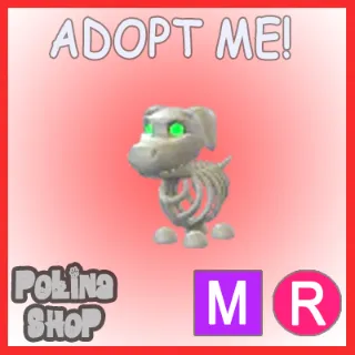 Halloween White Skeleton Dog MR