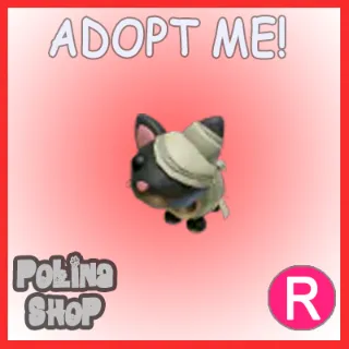 Halloween Black Mummy Cat R x4