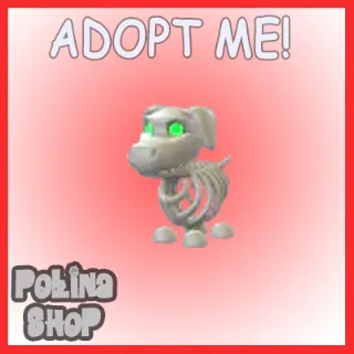 Halloween White Skeleton Dog x4