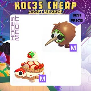 Mega Strawberry Tortle & Mega Kiwi Kiwi