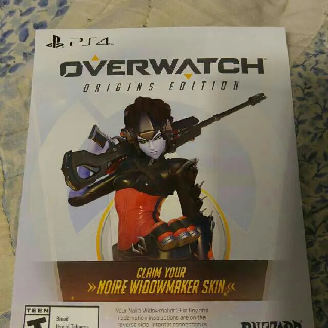 Overwatch Widowmaker Noire Skin Code PS4 playstation buy 4