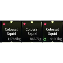 3x Colossal Squid Fisch