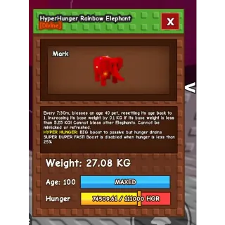 Rainbow Hached Elephant | 27.08Kg