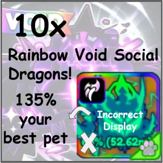  Cheapest and Best Percentage Pets! | 10x Rainbow Void Social Dragons (135% your best pet) | Tap Simulator (TS)