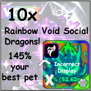 10x Rainbow Void Social Dragons (145% your best pet) | Tap Simulator (TS)
