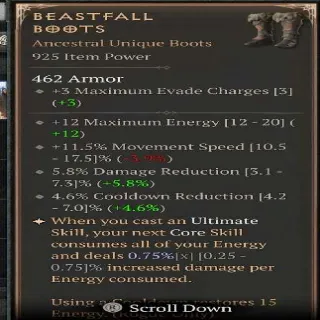 0.75% 925 Beastfall Boot