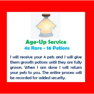 age-up service - 4x pets rare       