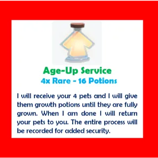 age-up service - 4x pets rare       