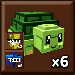 x6 Turtle + FREE x2 Gold Seed & x5 Rare Sprinklers | Grow a Garden 2