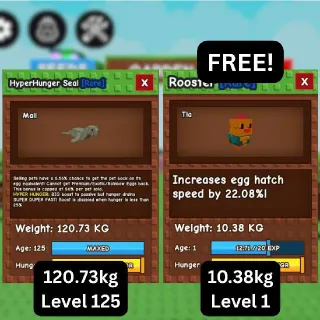 COLOSSAL HYPERHUNGER SEAL [120.73kg | 6.56% Passive] + FREE COLOSSAL Rooster