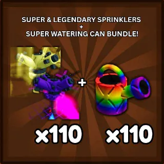 x110 Super & Legendary Sprinklers + x110 Super Watering Can | Grow a Garden 2