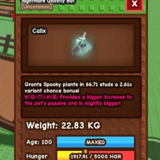 NIGHTMARE Ghostly Bat and Ghostly Ghostly Bone Dog