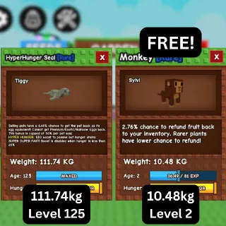 GODLY HYPERHUNGER SEAL [111.74kg | 6.45% Passive] + FREE GODLY Monkey